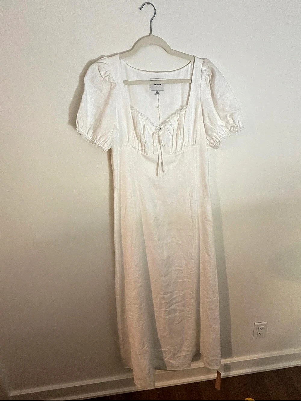Reformation Linen Dress White Maxi Dress Size Medium